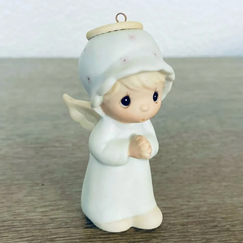 Precious Moments Angel Baby Praying Christmas Porcelain Ornament